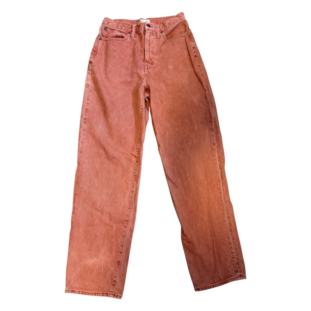 Madewell Baggy Straight Jeans Garment-Dyed Edition 27 Weathered Brick Rigid - Picture 2 of 11